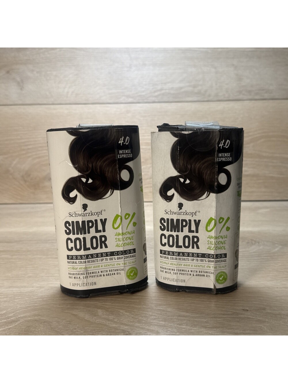 2 Pack Schwarzkopf Simply Color Permanent Hair Color, 4.0 Intense Espresso